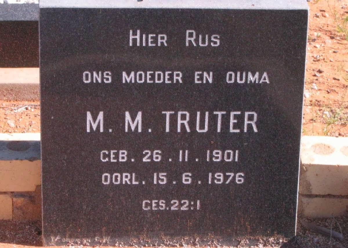 TRUTER M.M. 1901-1976