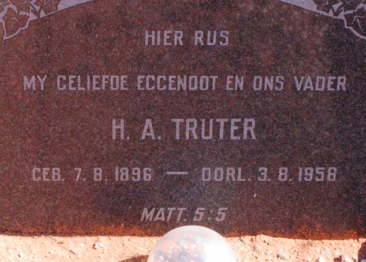 TRUTER H. A. 1896-1958