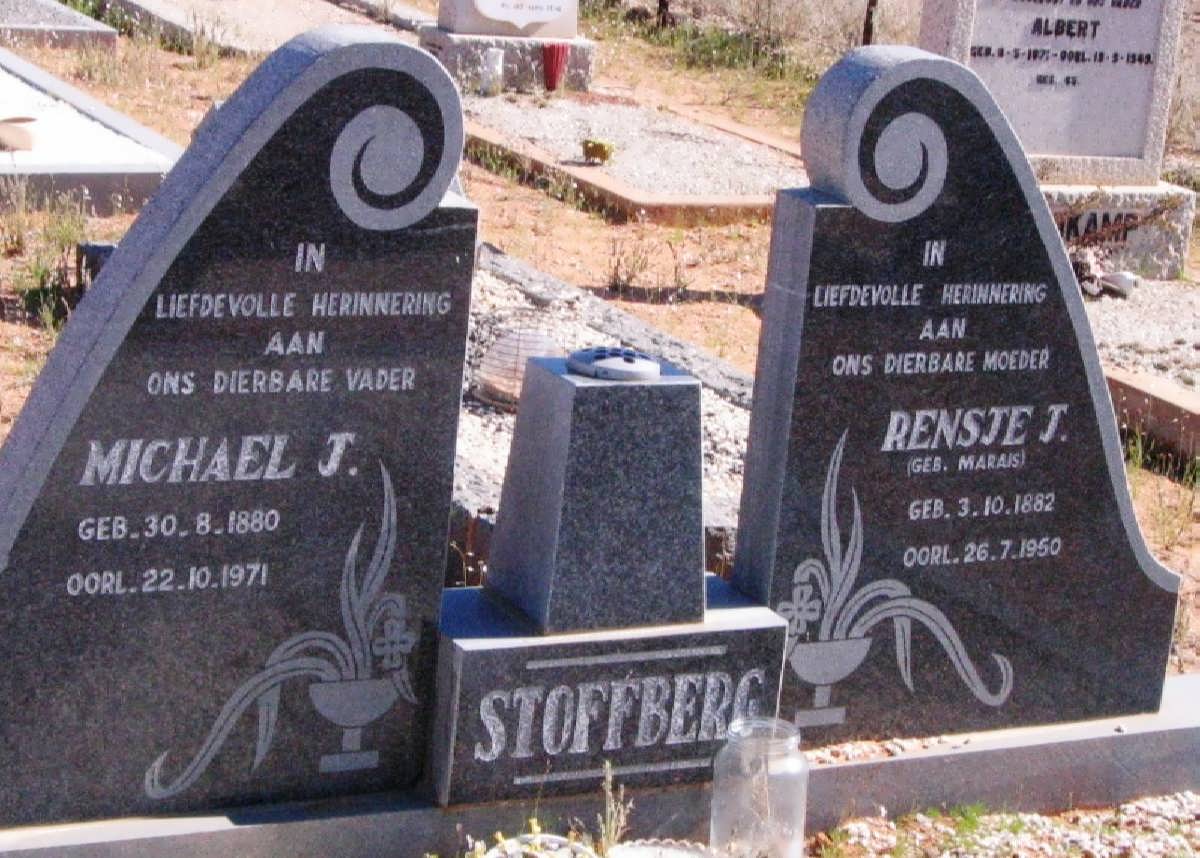 STOFFBERG Michael J. 1880-1971 &amp; Rensje J. MARAIS 1882-1950
