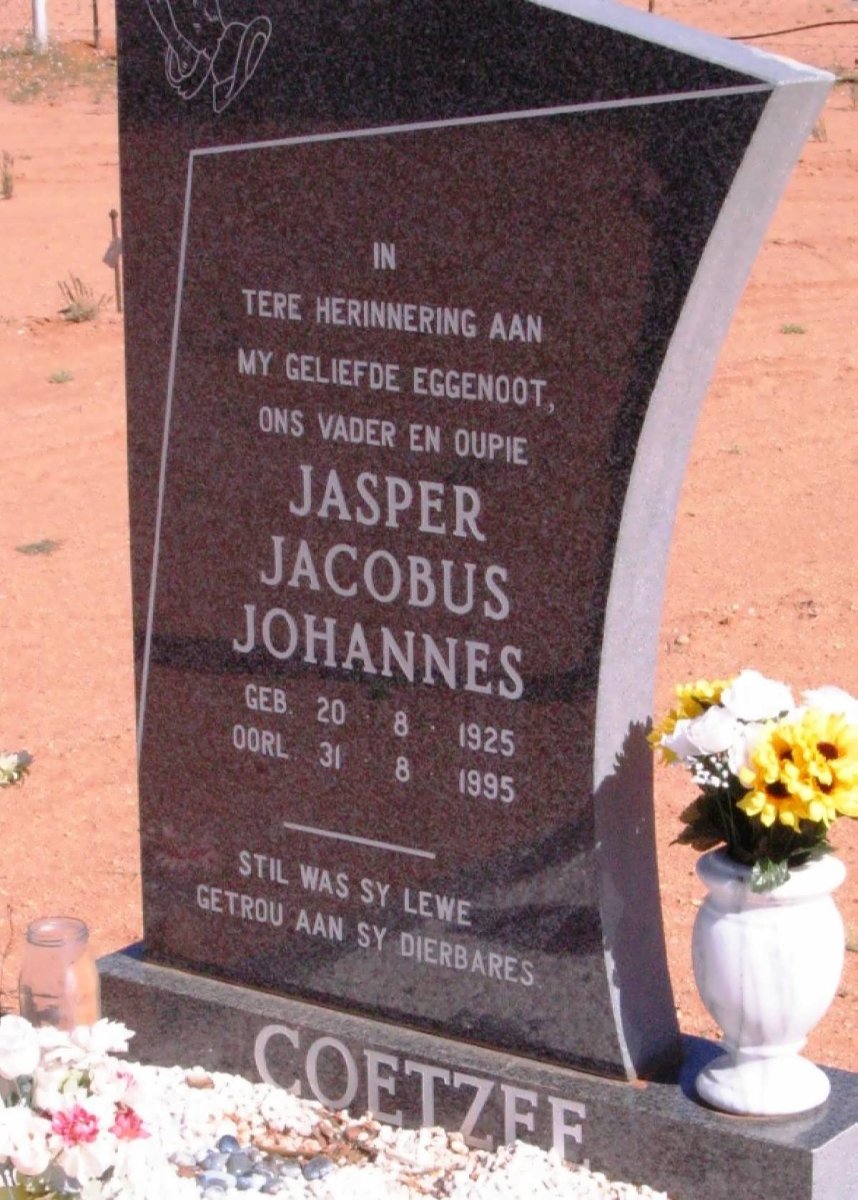 COETZEE Jasper Jacobus Johannes 1925-1995