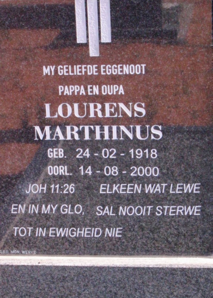 BENADE Louwrens Marthinus 1918-2000