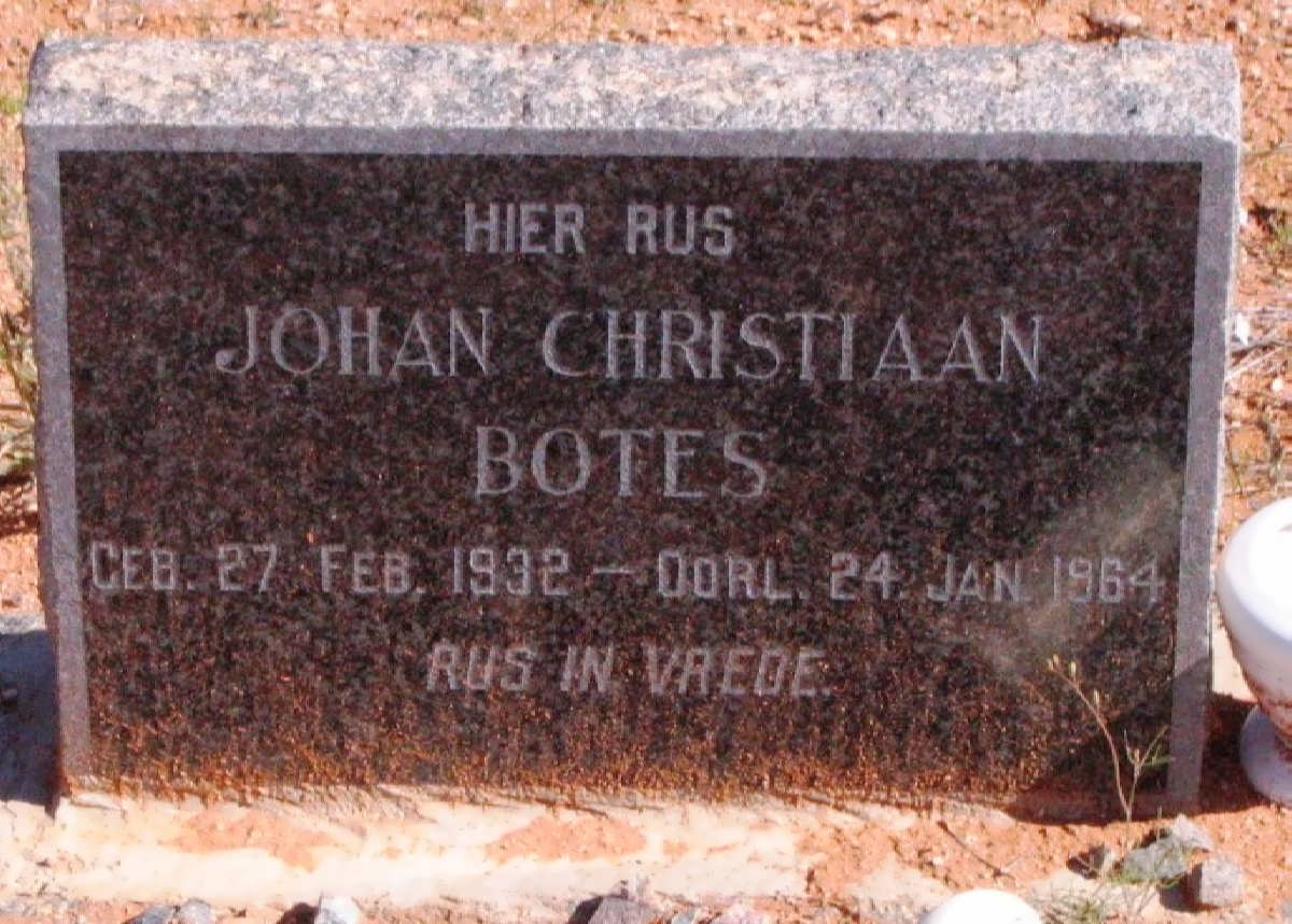 BOTES Johan Christiaan 1932-1964
