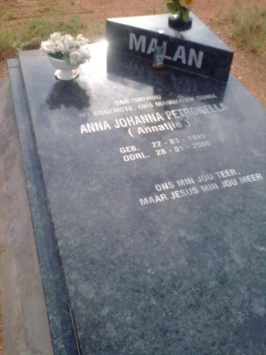 MALAN Anna Johanna Petronella 1949-2006