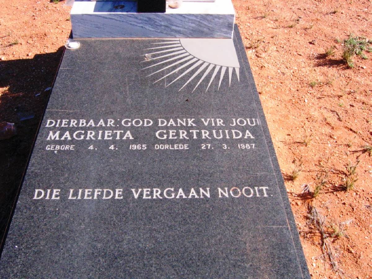 VISSER Magrieta Gertruida 1965-1987