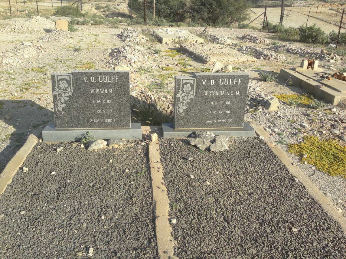 COLFF Adriaan M., v.d. 1909-1979 &amp; Gertruida A.S.M. 1909-1990