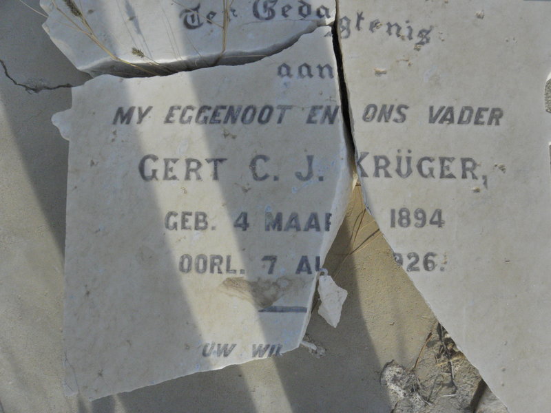 KRÜGER Gert C.J. 1894-1926