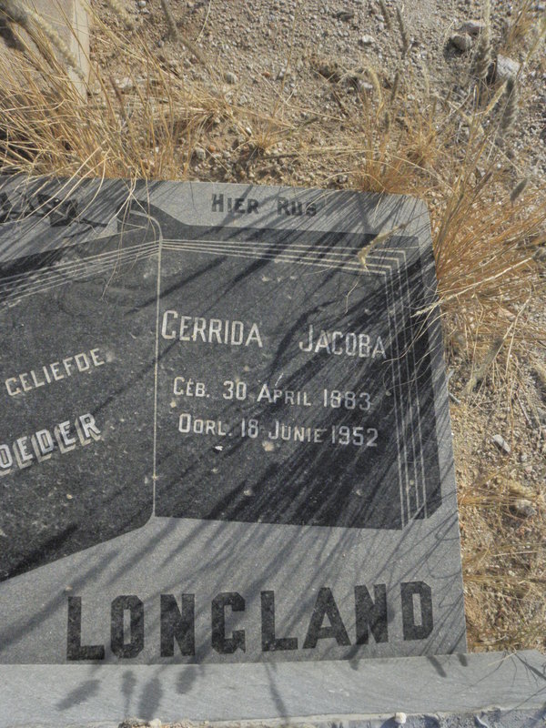 LONGLAND Gerrida Jacoba 1883-1952