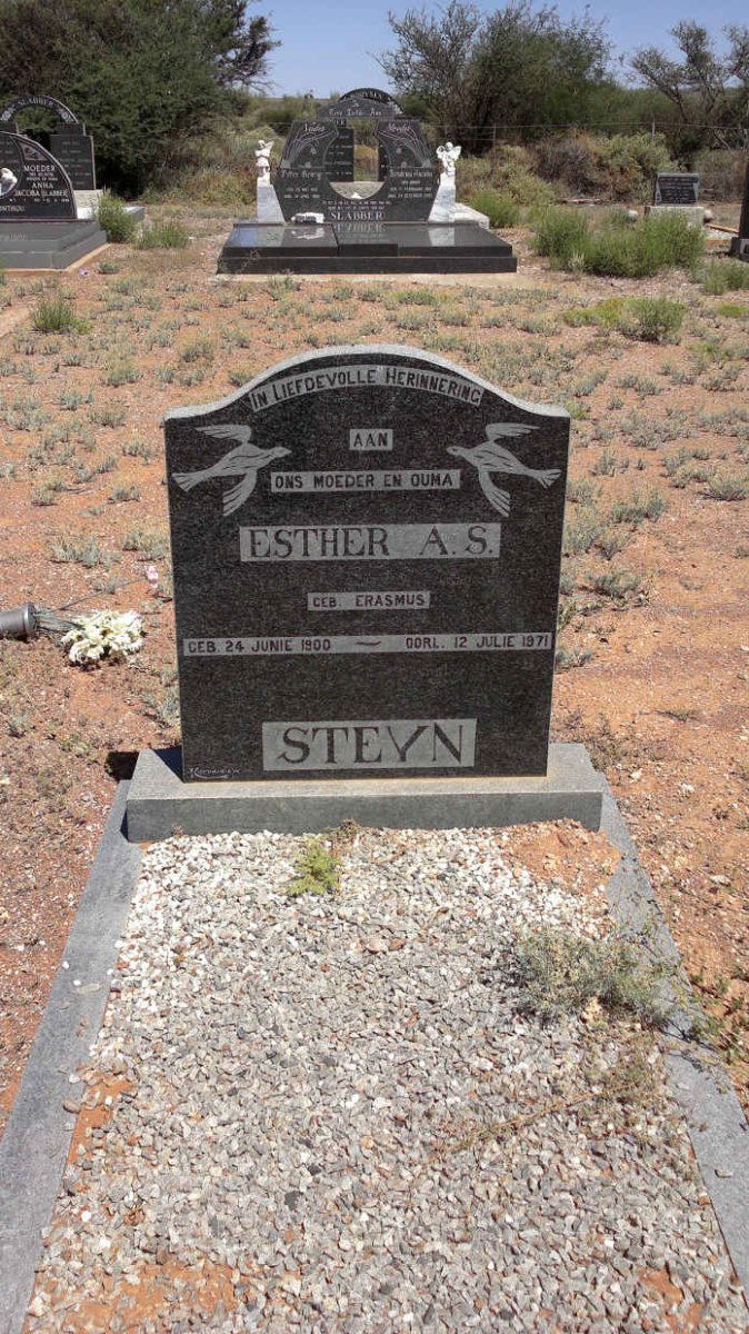 STEYN Esther A.S. nee ERASMUS 1900-1971