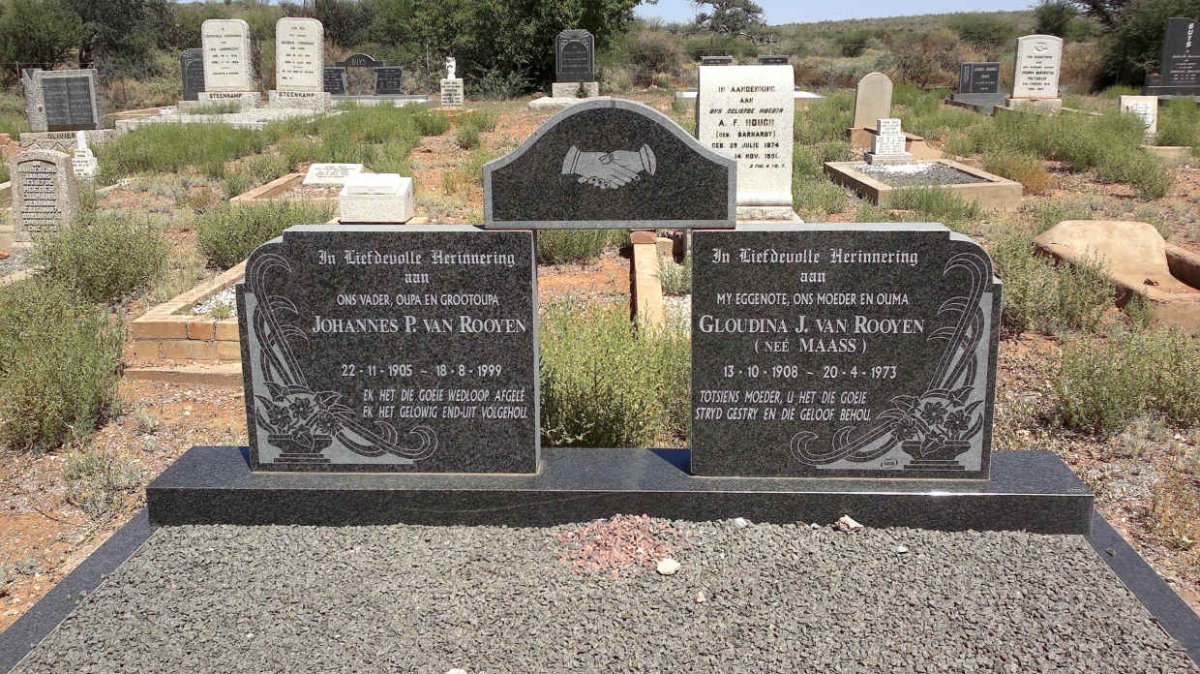 ROOYEN Johannes P., van 1905-1999 &amp; Gloudina J. MAASS 1908-1973