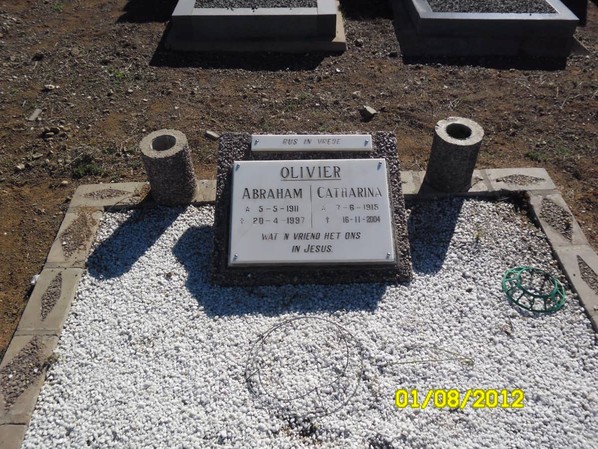 OLIVIER Abraham 1911-1997 &amp; Catharina 1915-2004