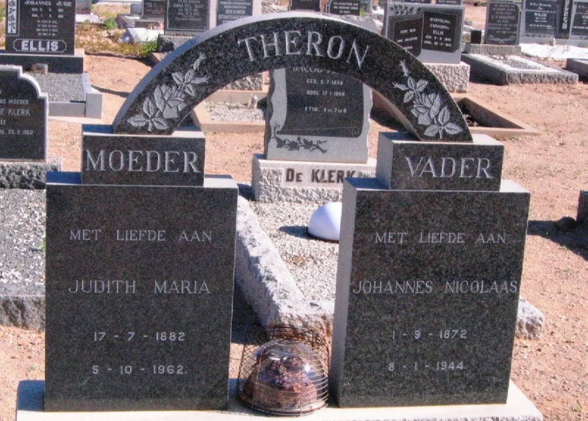 THERON Johannes Nicolaas 1872-1944 &amp; Judith Maria 1882-1962