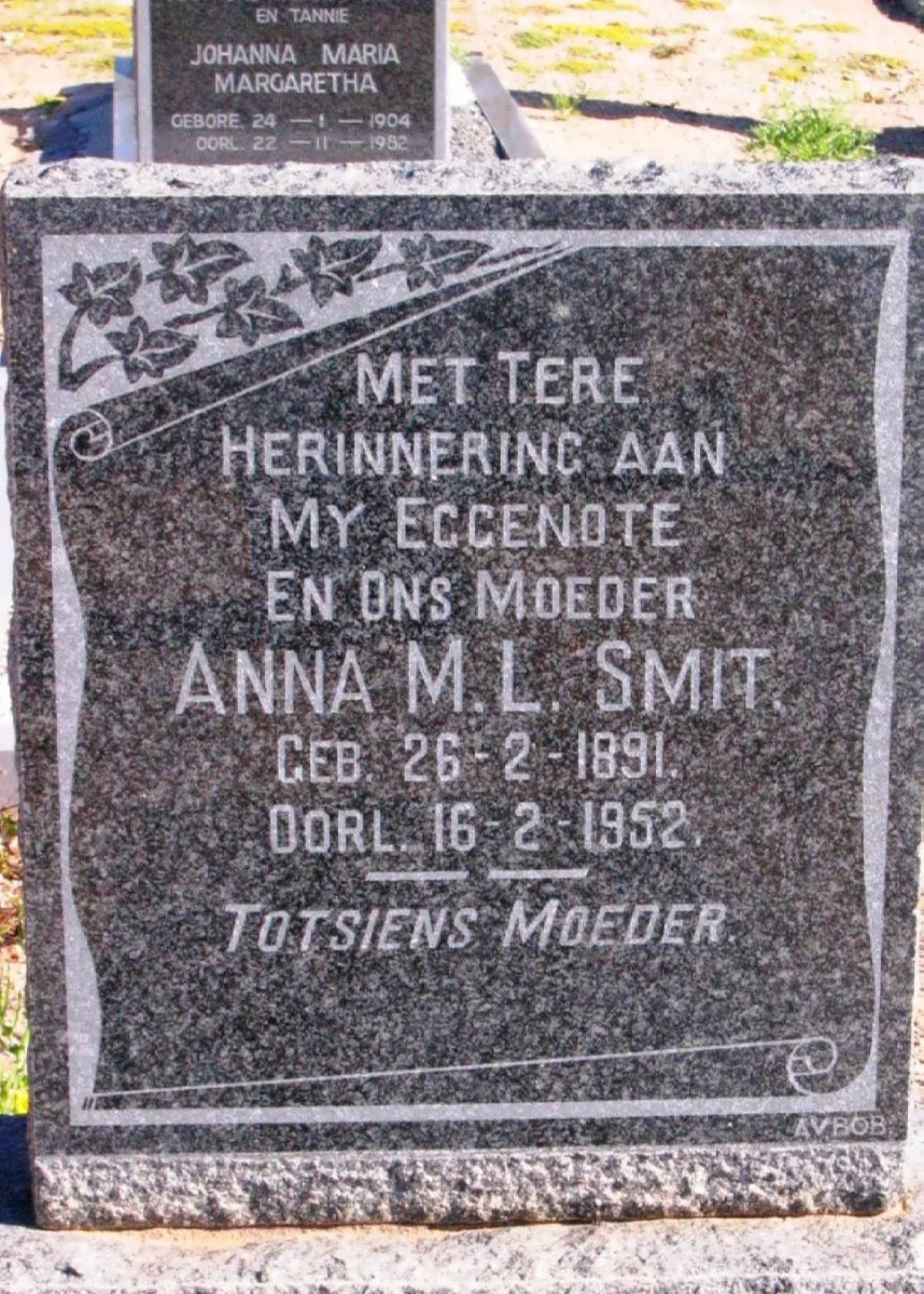 SMIT Anna M.L. 1891-1952