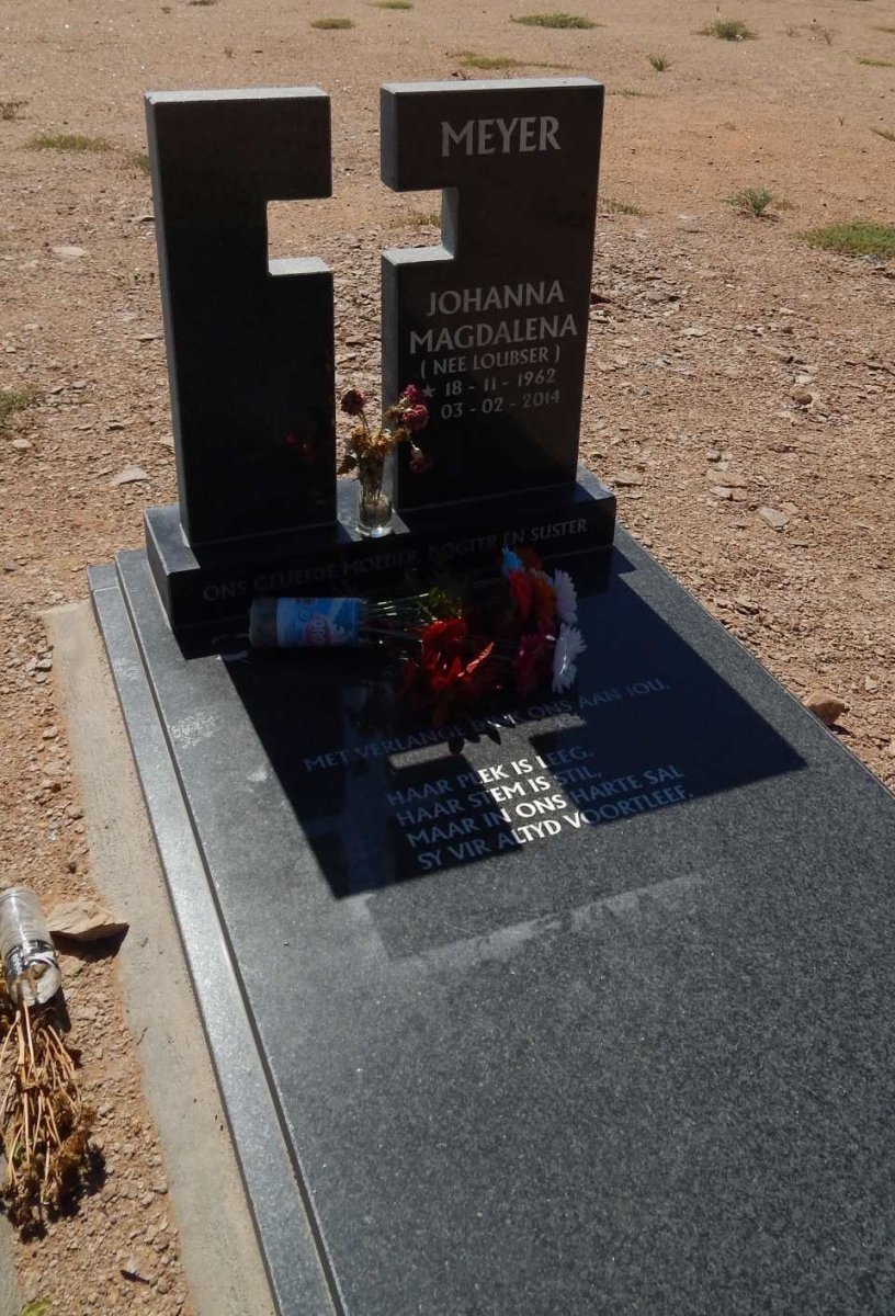 MEYER Johanna Magdalena nee LOUBSER 1962-2014