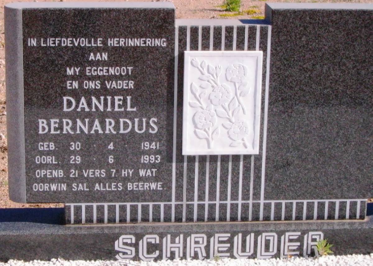 SCHREUDER Daniel Bernardus 1941-1993