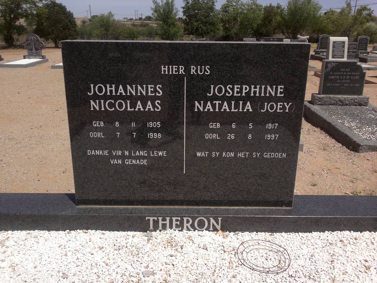 THERON Johannes Nicolaas 1905-1998 &amp; Josephine Natalia 1917-1997