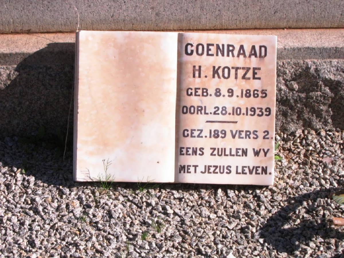 KOTZE Coenraad H. 1865-1939