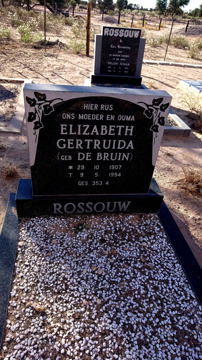 ROSSOUW Elizabeth Gertruida DE BRUIN 1907-1994