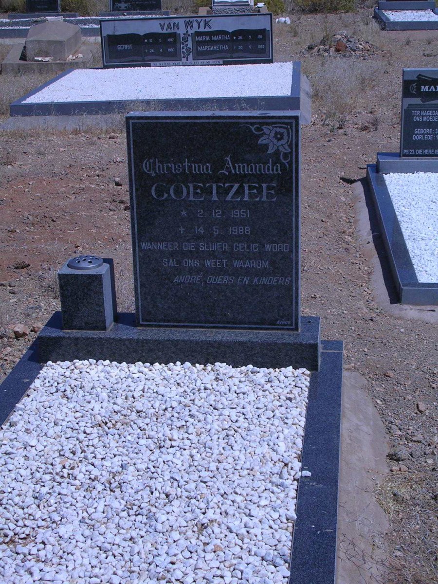 COETZEE Christina Amanda 1951-1988