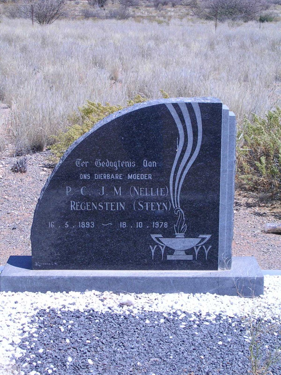 REGENSTEIN  P.C.J.M. geb. STEYN 1893-1978