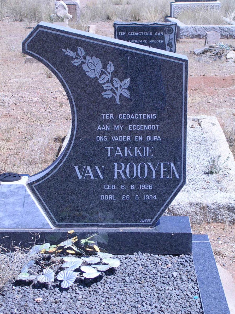 ROOYEN Izak, van 1926-1994