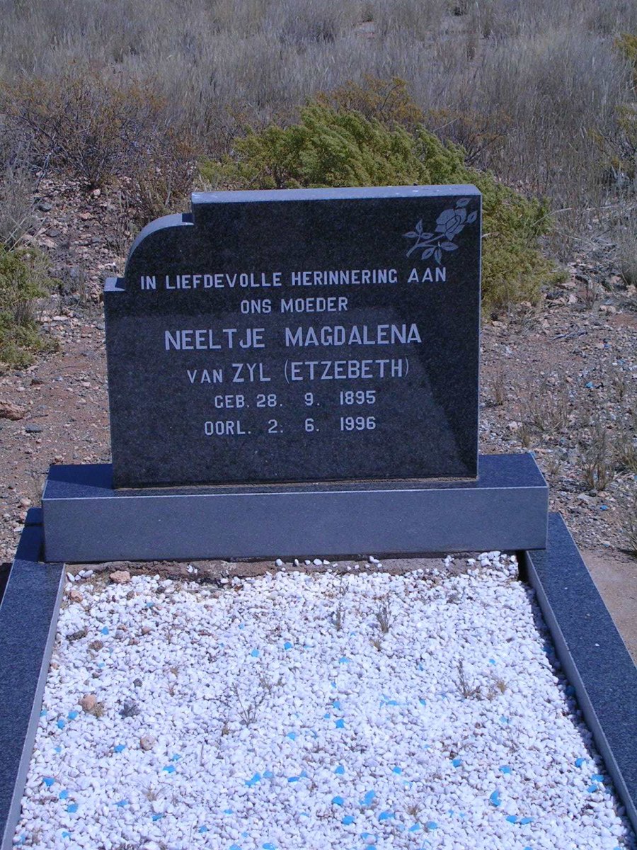 ZYL Neeltje Magdalena, van geb. ETZEBETH 1895-1996