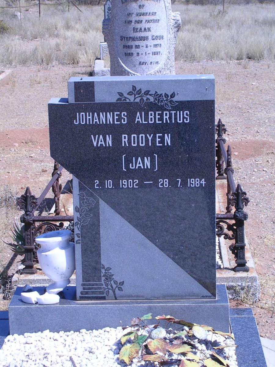ROOYEN Johannes Albertus, van 1902-1984