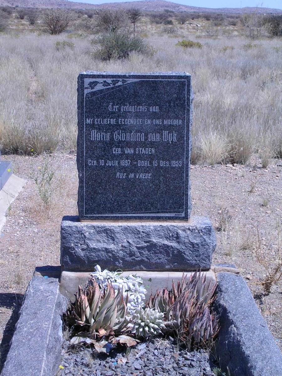 WYK Maria Gloudina, van geb. VAN STADEN 1897-1953