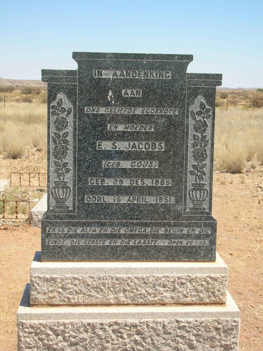 JACOBS E. S.  geb. GOUS 1885-1951
