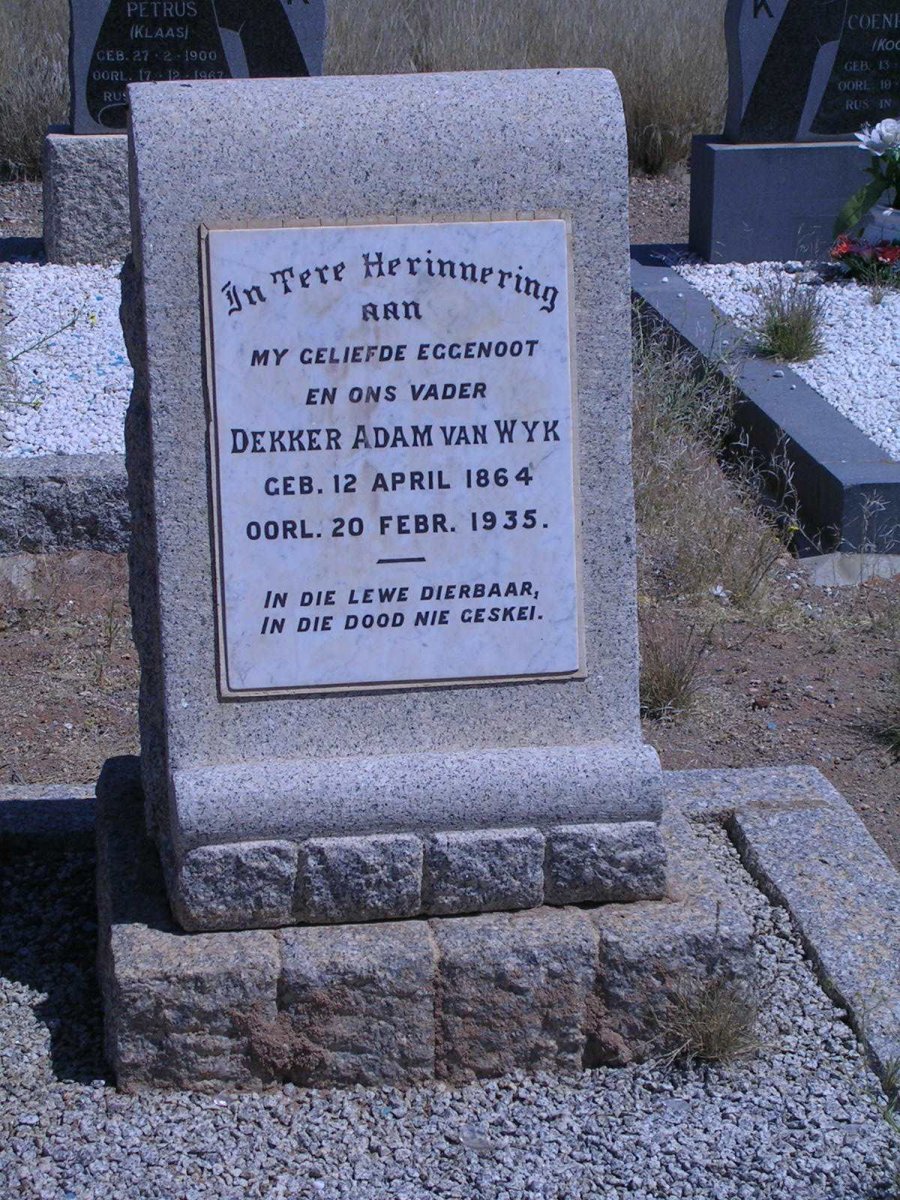 WYK Dekker Adam, van 1864-1935