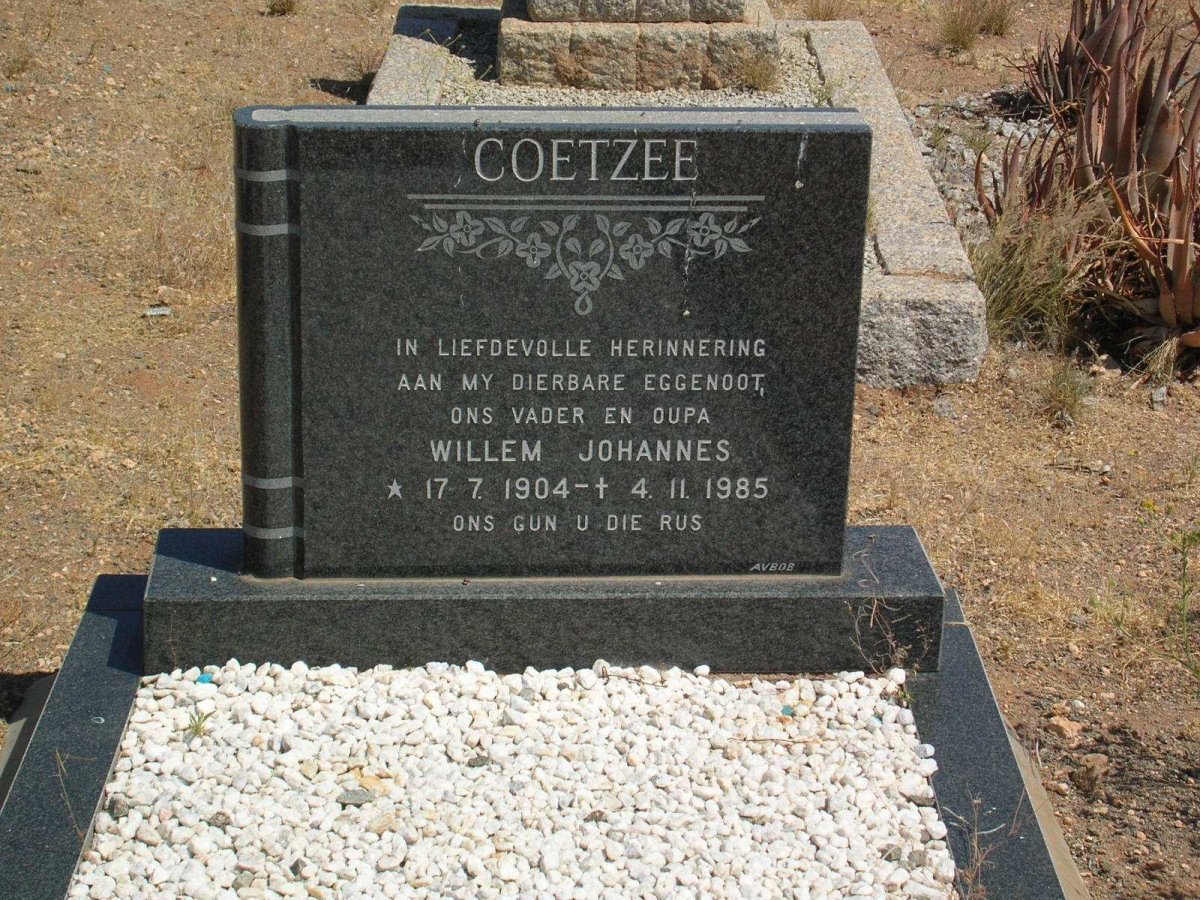 COETZEE Willem Johannes 1904-1985