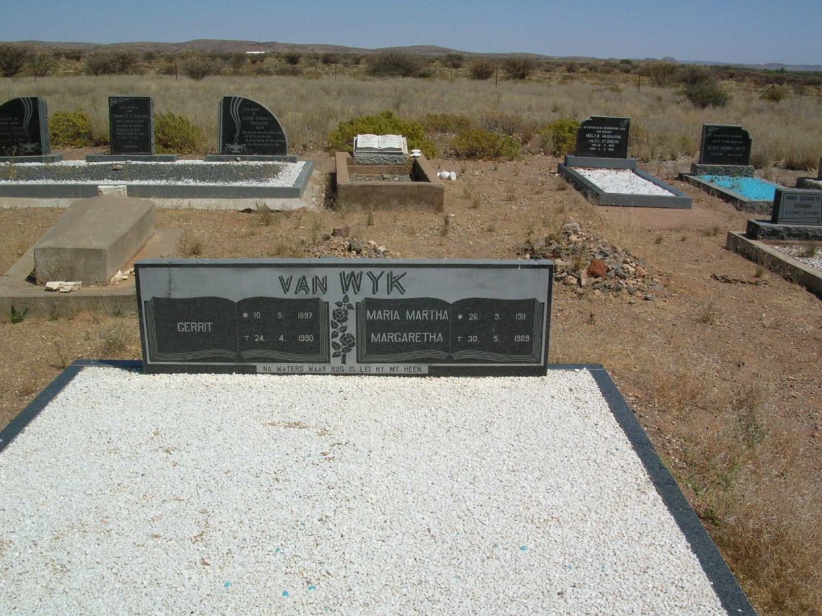 WYK Gerrit, van 1897-1990 &amp; Maria Martha Margaretha 1911-1989