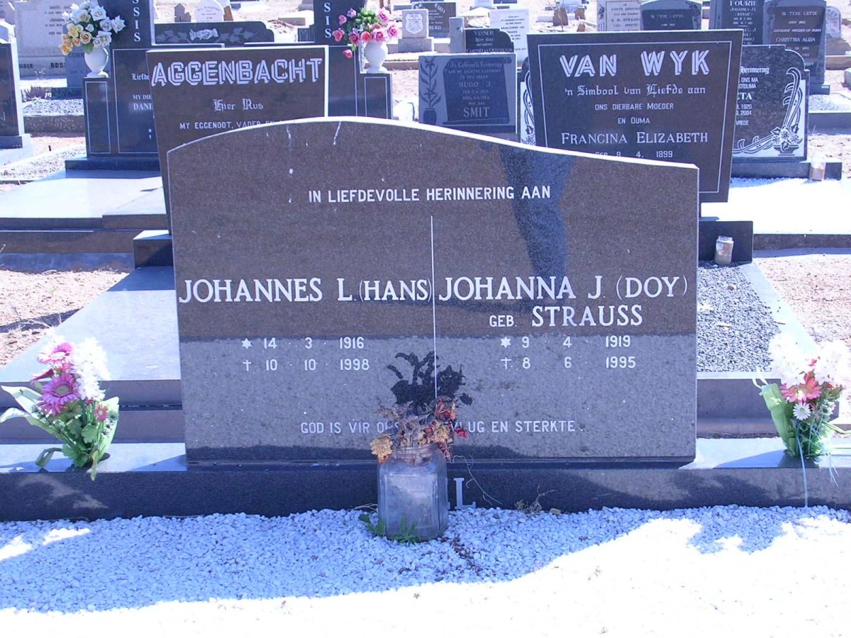 NEL  Johannes L. 1916-1998 &amp; Johanna J. STRAUSS 1919-1995