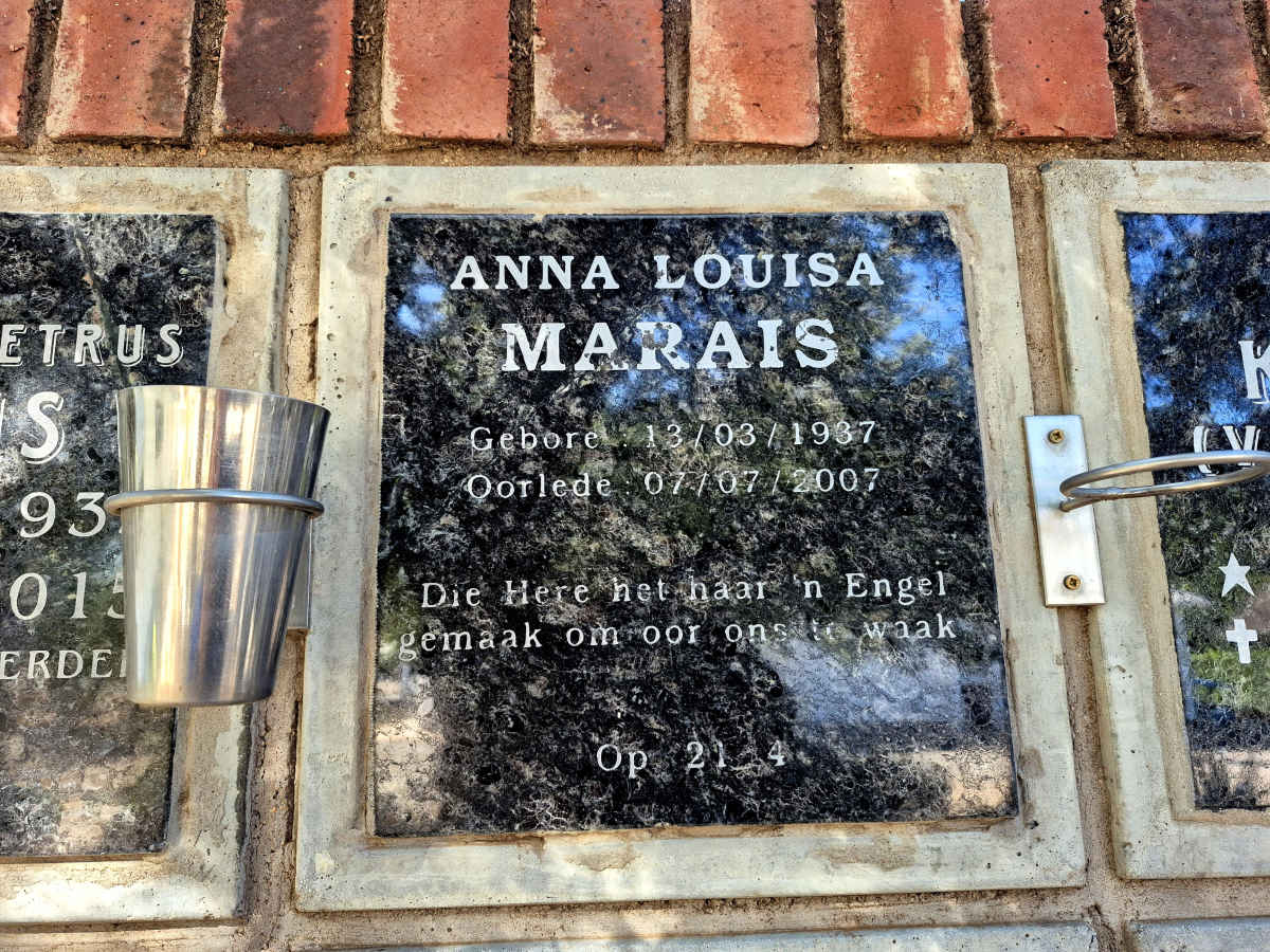 MARAIS Anna Louisa 1937-2007