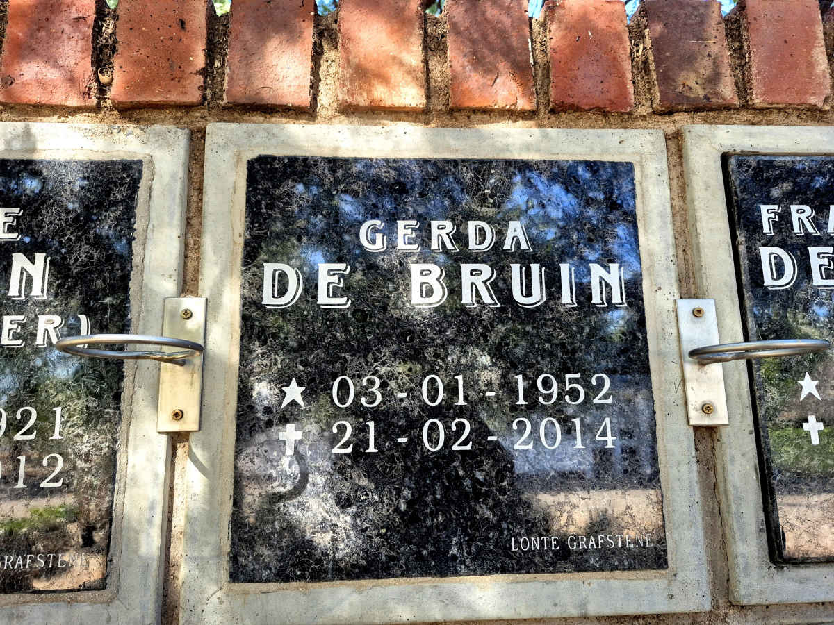 BRUIN Gerda, de 1952-2014