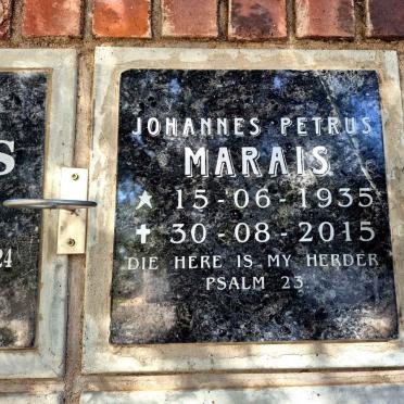 MARAIS Johannes Petrus 1935-2015