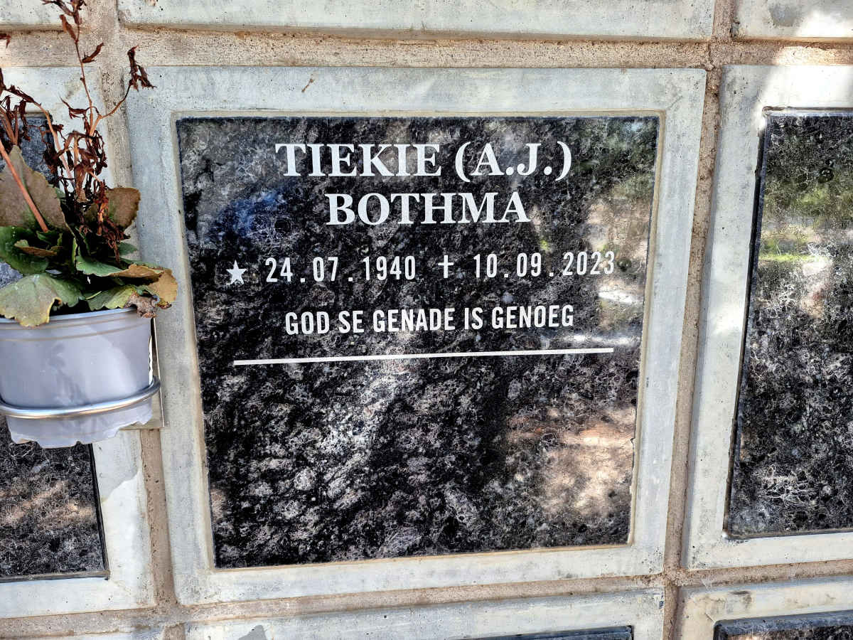 BOTHMA A.J. 1940-2023