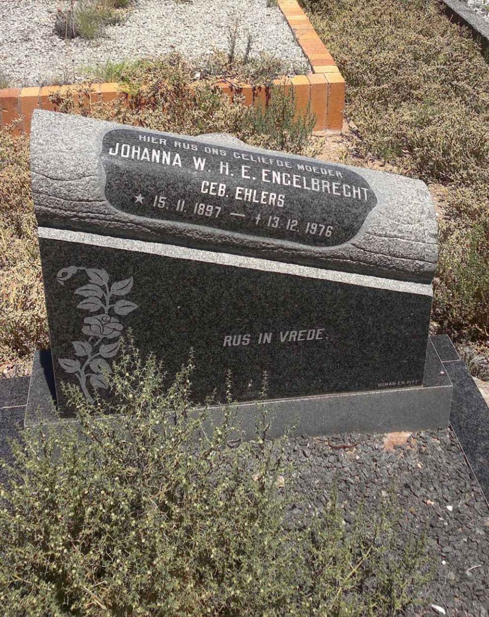 ENGELBRECHT Johanna W.H. nee EHLERS 1897-1976