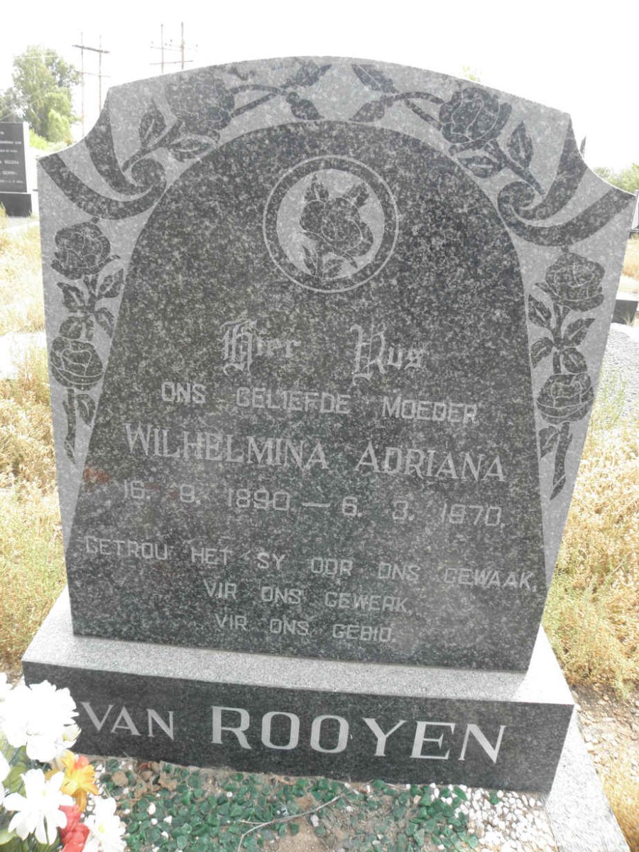 ROOYEN Wilhelmina Adriana, van 1890-1970