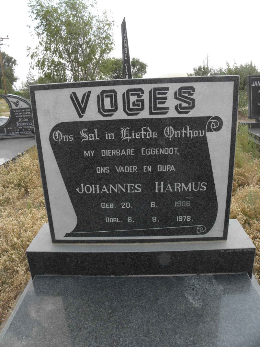 VOGES Johannes Harmus 1906-1978