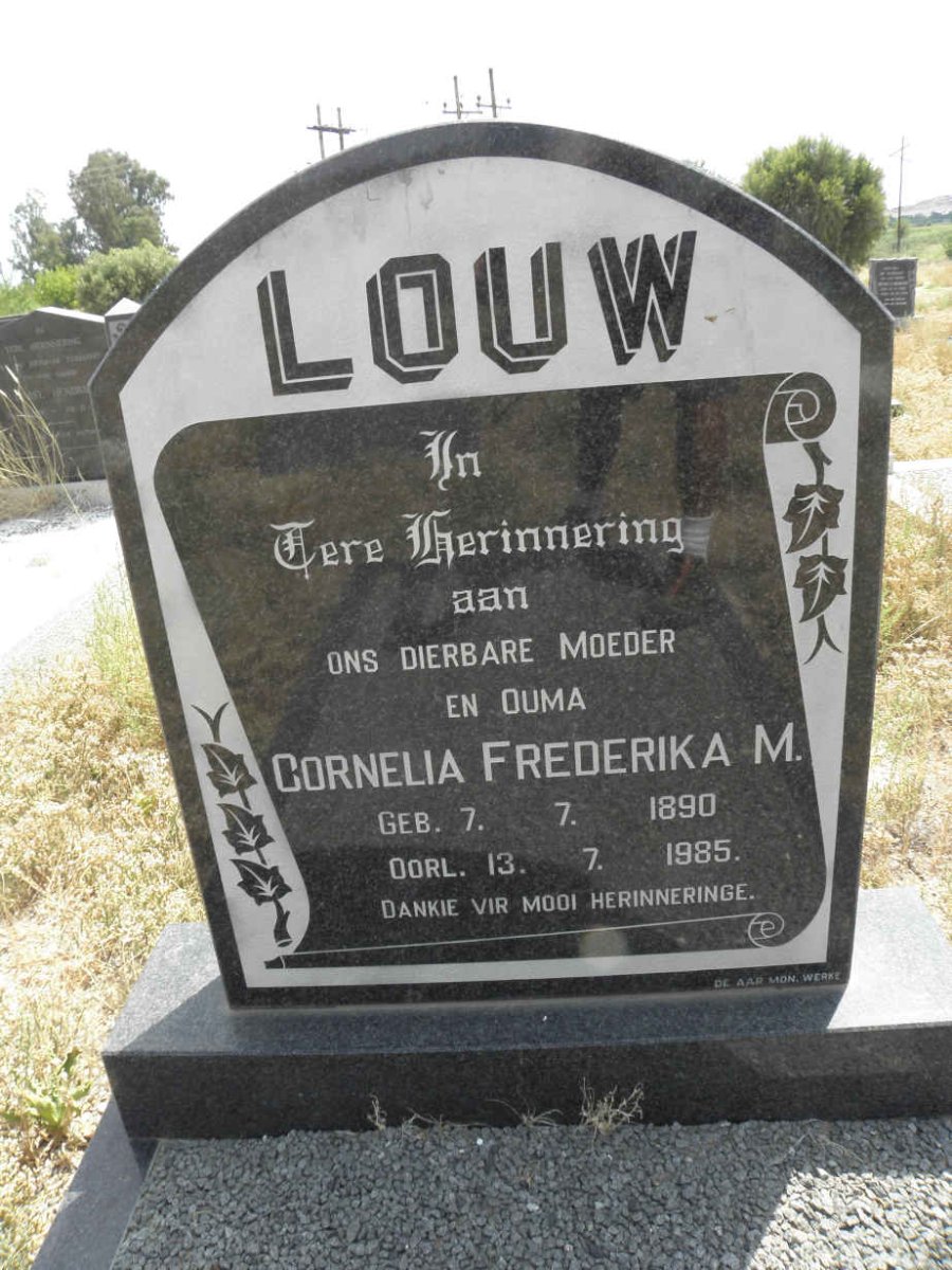 LOUW Cornelia Frederika M. 1890-1985