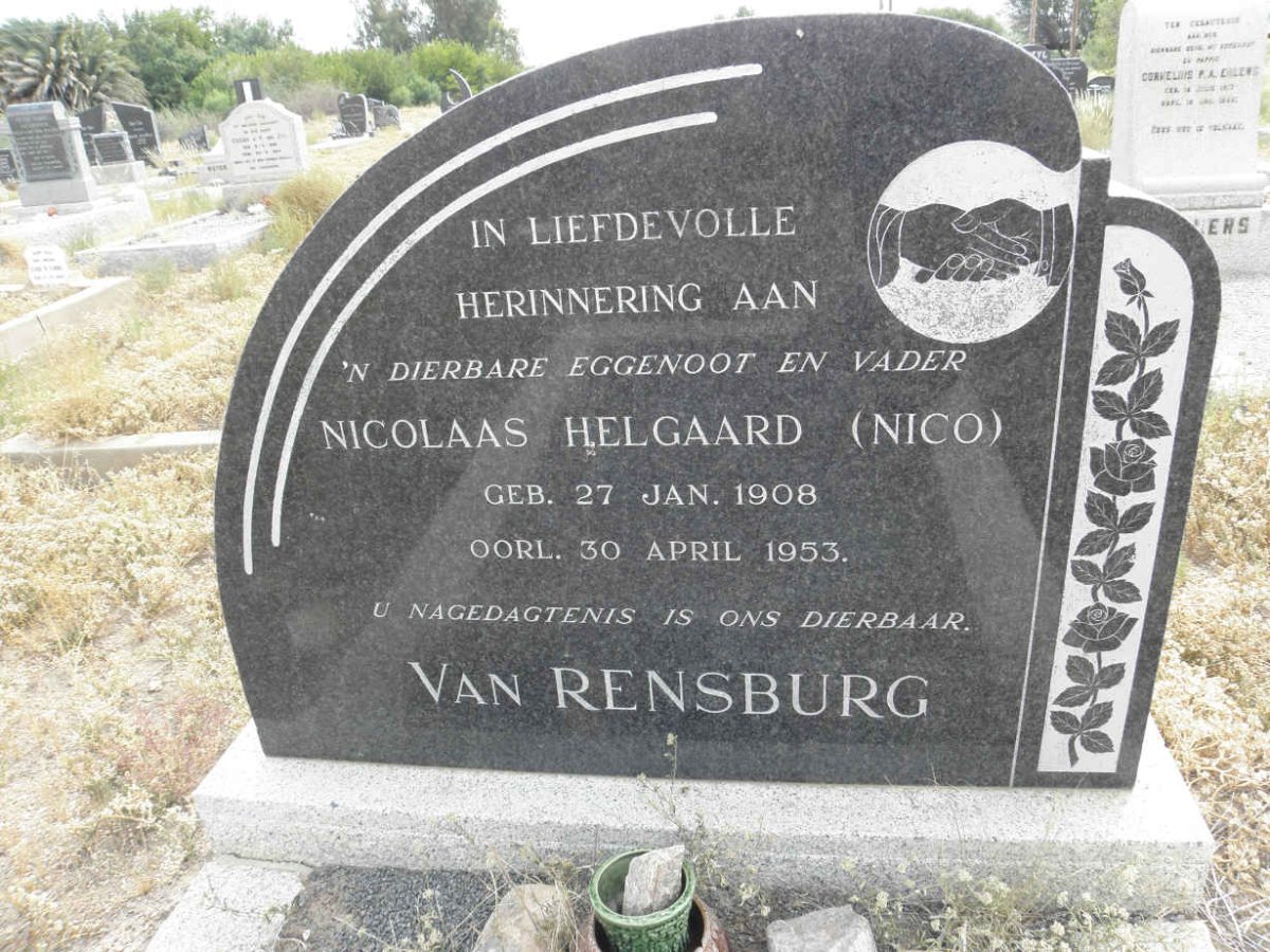 RENSBURG Nicolaas Helgaard, van 1908-1953