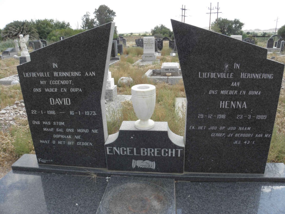 ENGELBRECHT David 1916-1973 &amp; Henna 1918-1989