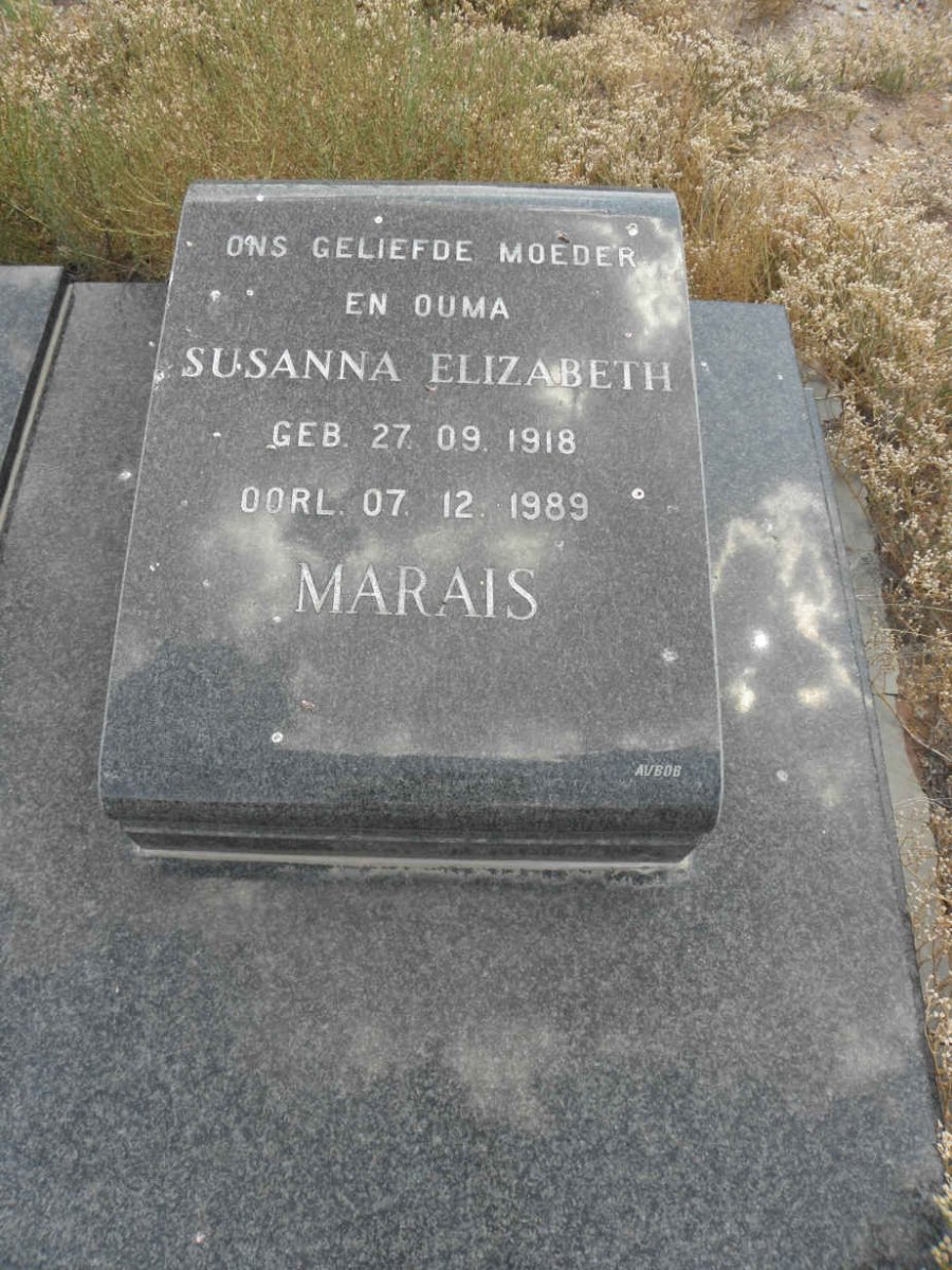 MARAIS Susanna Elizabeth 1918-1989