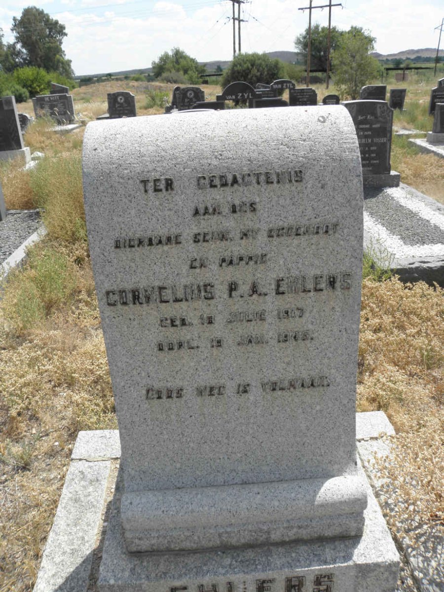 EHLERS Cornelius P.A. 1917-1975