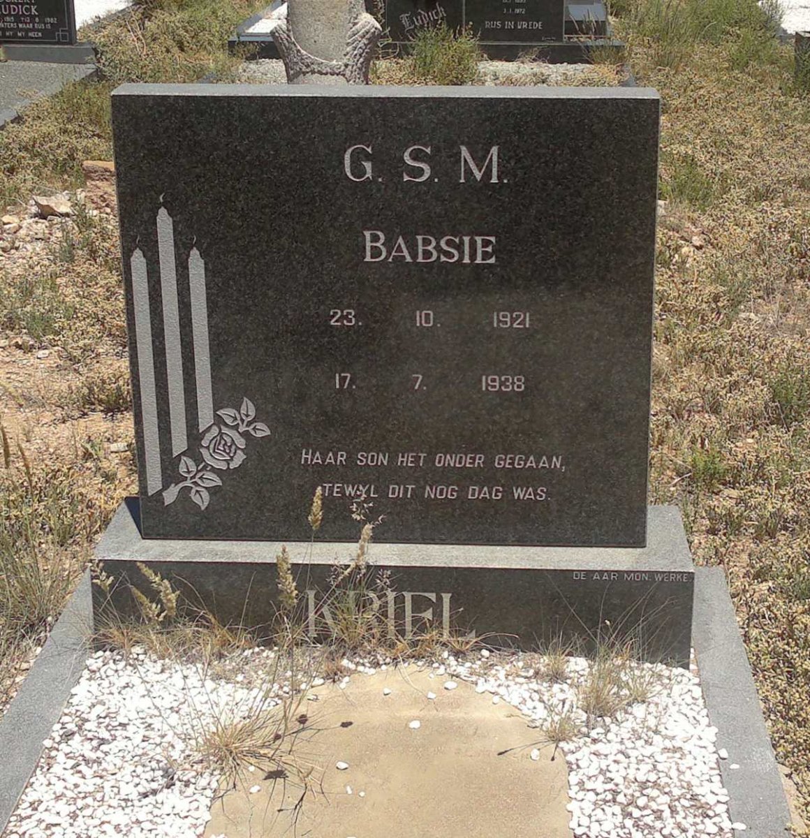 KRIEL G.S.M. 1921-1938