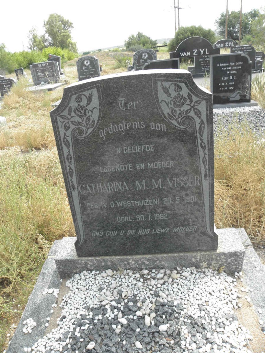 VISSER Catharina M.M. nee V. D. WESTHUIZEN 1901-1962