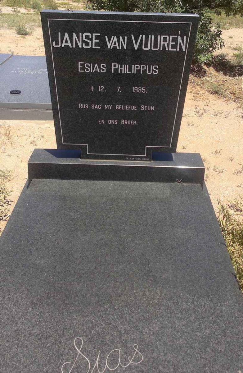 VUUREN Esias Philippus, Janse van -1985