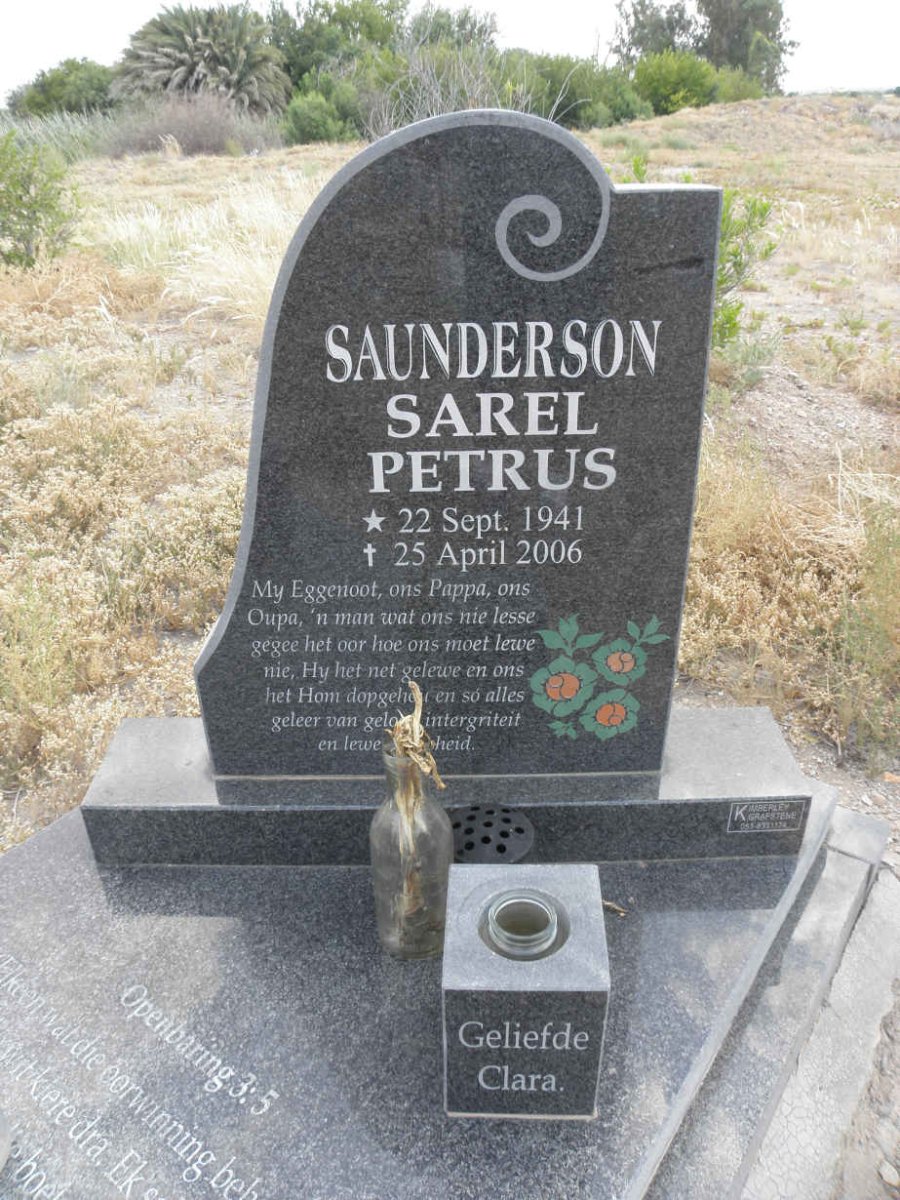 SAUNDERSON Sarel Petrus 1941-2006