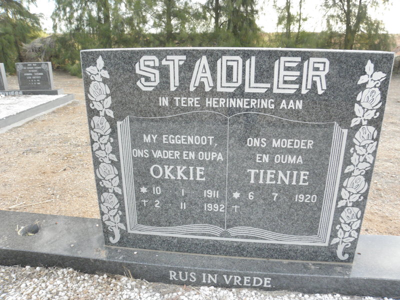 STADLER Okkie 1911-1992 &amp; Tienie 1920-