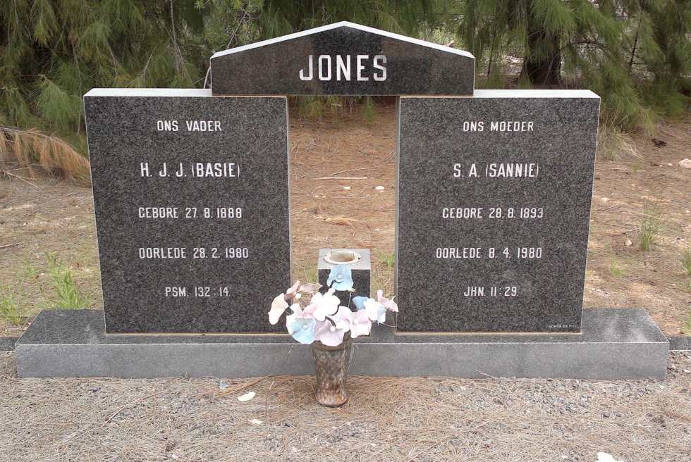 JONES H.J.J. 1888-1980 &amp; S.A. 1893-1980